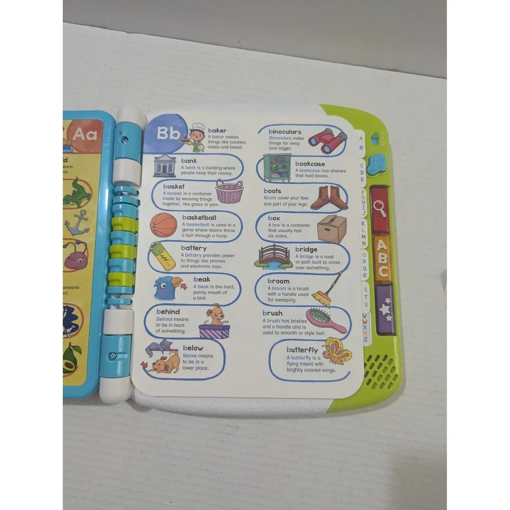 LeapFrog A to Z Learn With Me Dictionary Interactive Educational Toy Green Blue